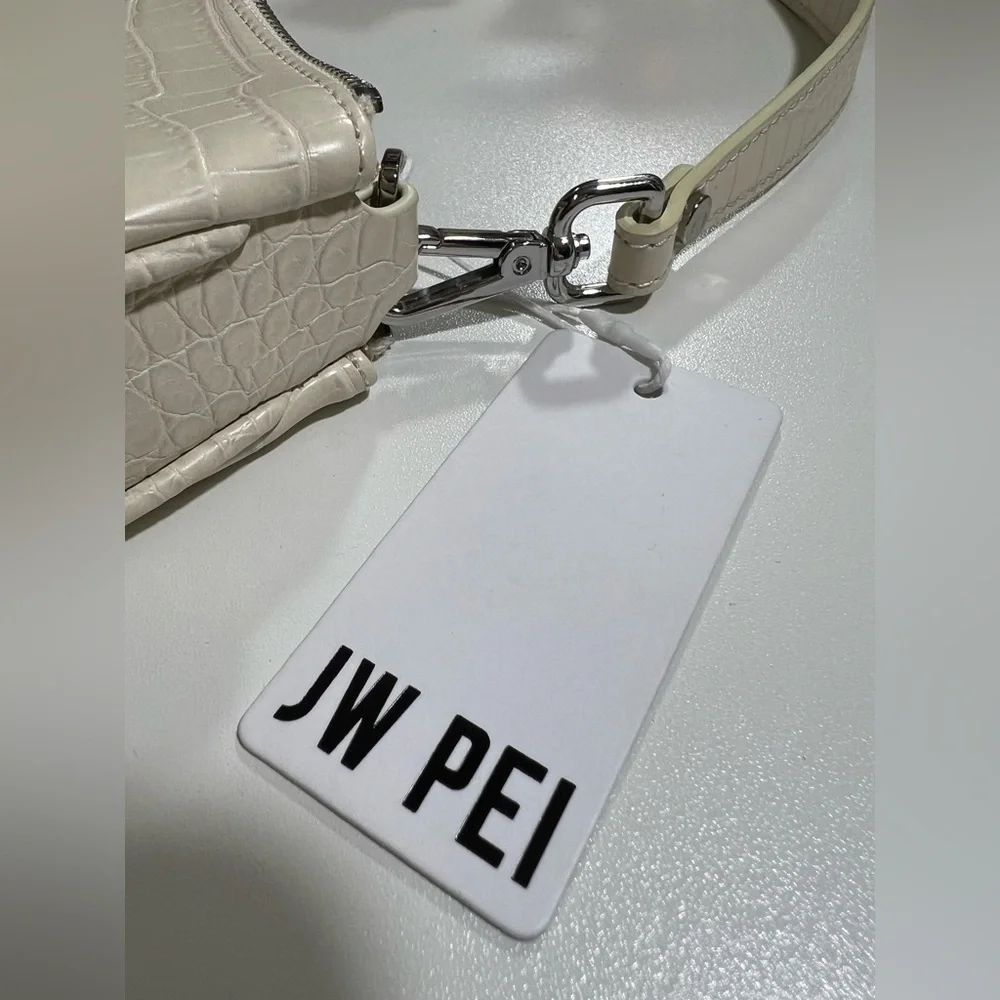 JW PEI | Eva Shoulder Handbag - Ivory Croc